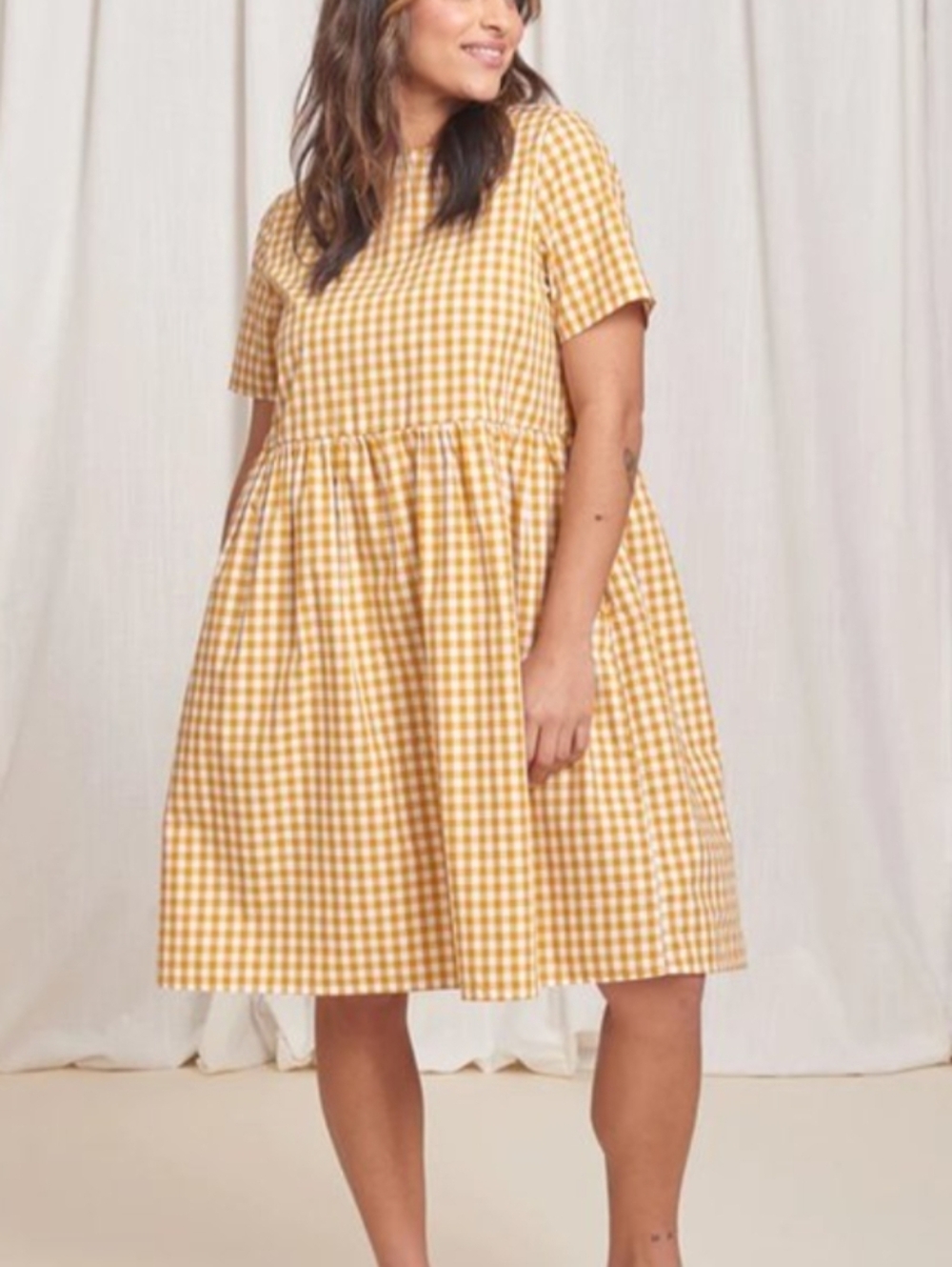 $95 - Tradlands Yellow Gingham Nico and Remi dress - size S - Picture 3 of 4